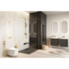 Vidoq walk-in ścianka prysznicowa prosta 80x200 cm, powłoka Clean Control, złoty połysk EXCELLENT KAEX.1506.K.800.GL
