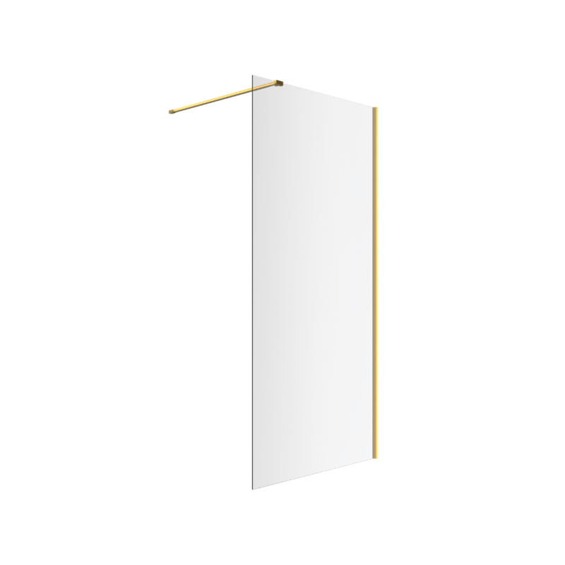 Vidoq walk-in ścianka prysznicowa prosta 80x200 cm, powłoka Clean Control, złoty szczotkowany EXCELLENT KAEX.1506.K.800.GB