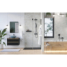 Ortigo walk-in drzwi prysznicowe przesuwne 140x200 cm, powłoka Clean Control, czarny mat EXCELLENT KAEX.5012.K.1400.BL