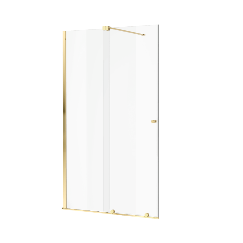 Ortigo walk-in drzwi prysznicowe przesuwne 140x200 cm, powłoka Clean Control, złoty połysk EXCELLENT KAEX.5012.K.1400.GL