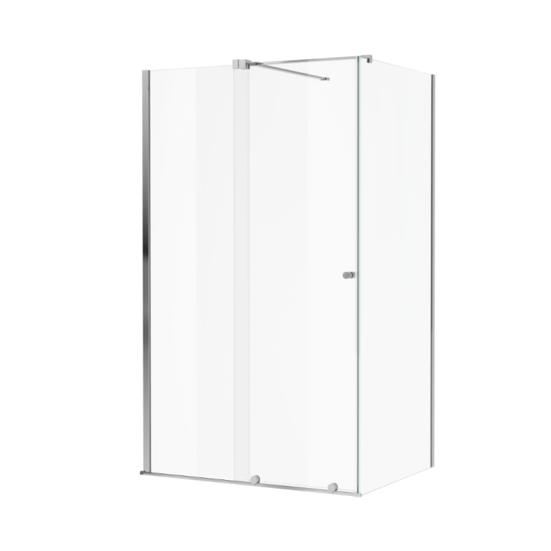 Ortigo kabina prostokątna narożna 140x100 cm, drzwi przesuwne, powłoka Clean Control, chrom EXCELLENT KAEX.5016.K.1400.1000.CR