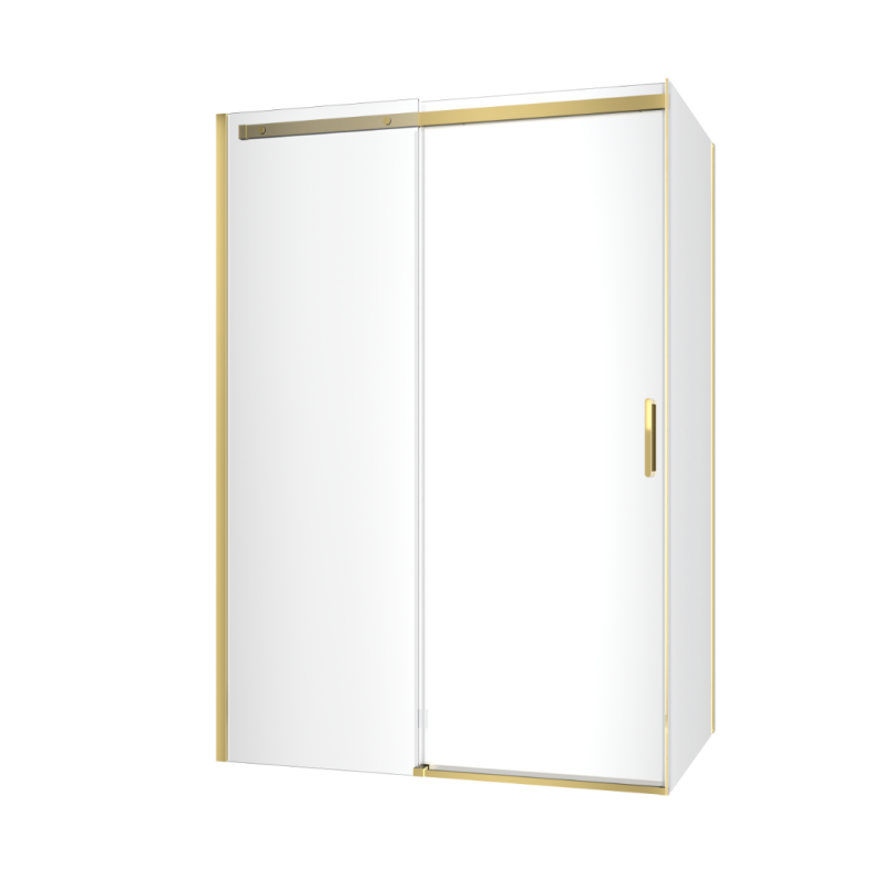 Rols kabina narożna 140x90 cm z drzwiami przesuwnymi 140 cm, powłoka CC, złoty połysk EXCELLENT KAEX.2616.K.1400.0900.GL