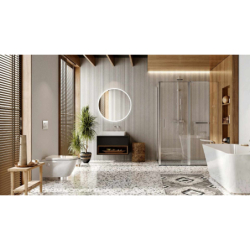 Mazo kabina narożna 100x90 cm, drzwi wahadłowe, ścianka boczna 90 cm, Clean Control, chrom EXCELLENT KAEX.3016.K.1010.1090.CR