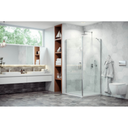Mazo kabina narożna 90x90 cm, drzwi wahadłowe pojedyncze 90 cm, Clean Control, chrom EXCELLENT KAEX.3021.K.1010.9090.CR