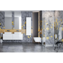 Mazo kabina narożna 100x100 cm, drzwi wahadłowe podwójne, powłoka Clean Control, chrom EXCELLENT KAEX.3023.K.1010.1010.CR