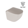 Luqa miska WC 48 cm wisząca bezrant, sys. spłuk. Spin 360, z deską wolnoopad., cappucino mat EXCELLENT CEAC.6403.K.6405.480.CAM
