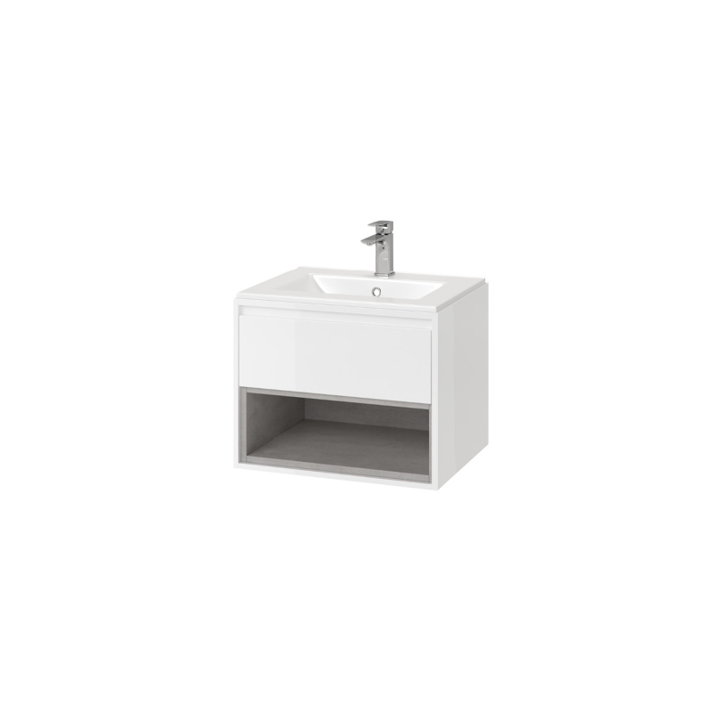 Tuto Szafka P/U 80 Biały/Beton Pod Umywalkę EXCELLENT MLEX.0101.800.WHCO