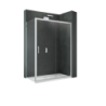 SENSE 2P drzwi przesuwne 2P154 do wnęki lub łączenia ze ścianką F, wys. 195 cm, szkło 6 mm, profil srebrny EMPORIA SENSI2P154-1B