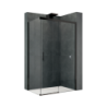 SENSE FH ścianka boczna FH78 do drzwi przesuwnych PH, wys. 195 cm, szkło 6 mm, profil czarny mat EMPORIA SENSIFH78-1H