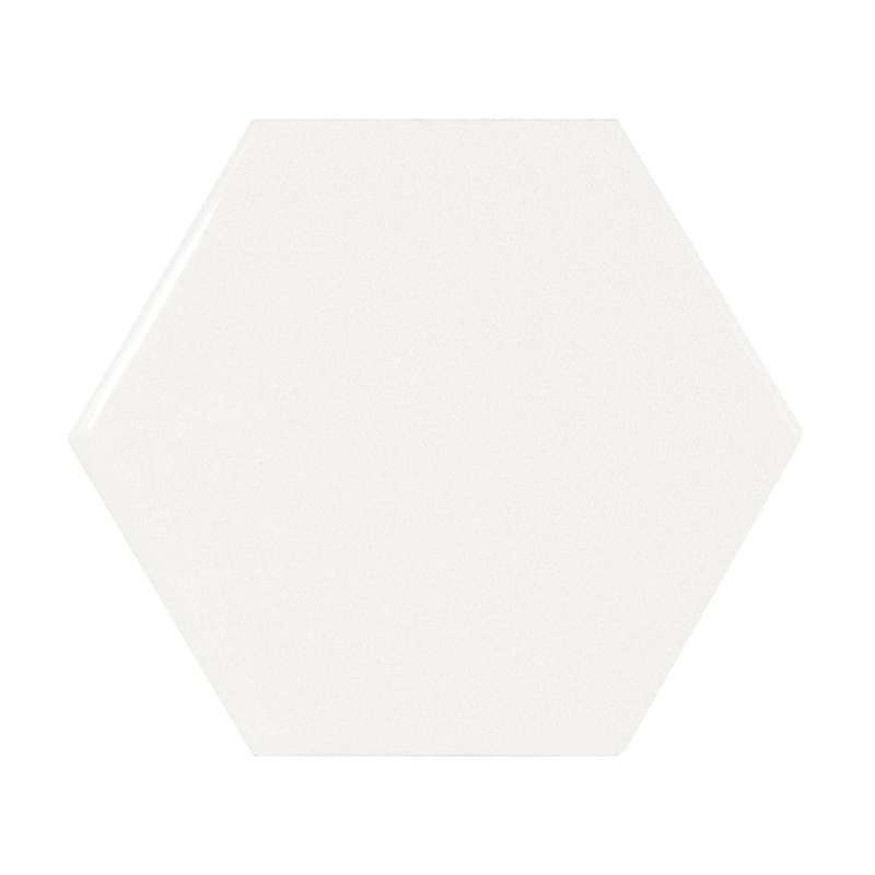 SCALE HEXAGON WHITE POŁYSK 12,4X10,7 (P.63023)
