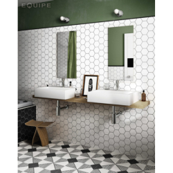 SCALE HEXAGON WHITE POŁYSK 12,4X10,7 (P.63023)