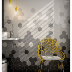 SCALE HEXAGON LIGHT GREY POŁYSK 12,4X10,7 (P.63063)