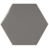 SCALE HEXAGON DARK GREY POŁYSK 12,4X10,7 (P.63131)