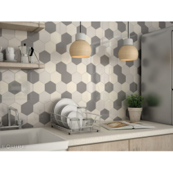 SCALE HEXAGON DARK GREY POŁYSK 12,4X10,7 (P.63131)