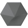 OBERLAND DARK GREY HEXAGON POŁYSK 12,4X10,7 (P.63231)