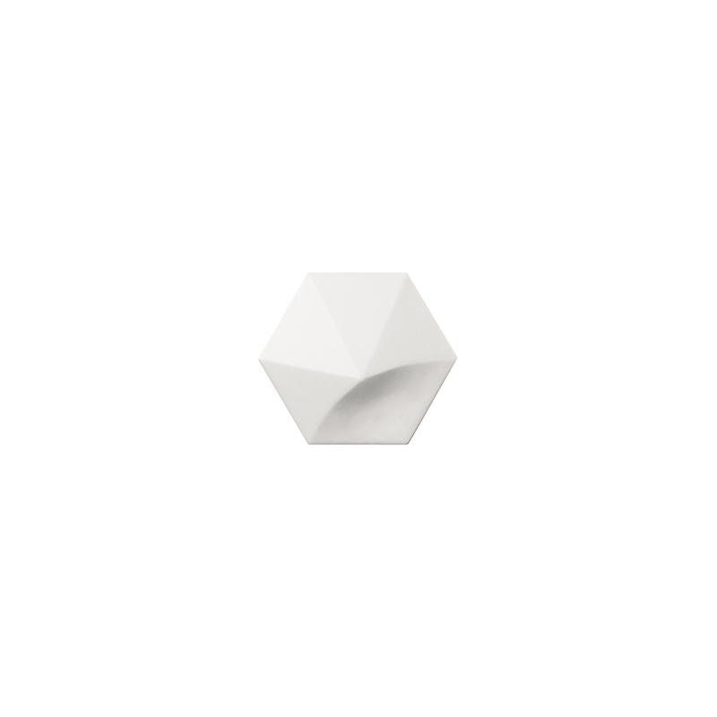 OBERLAND WHITE HEXAGON MAT 12,4X10,7 (P.63235)