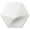OBERLAND WHITE HEXAGON MAT 12,4X10,7 (P.63235)
