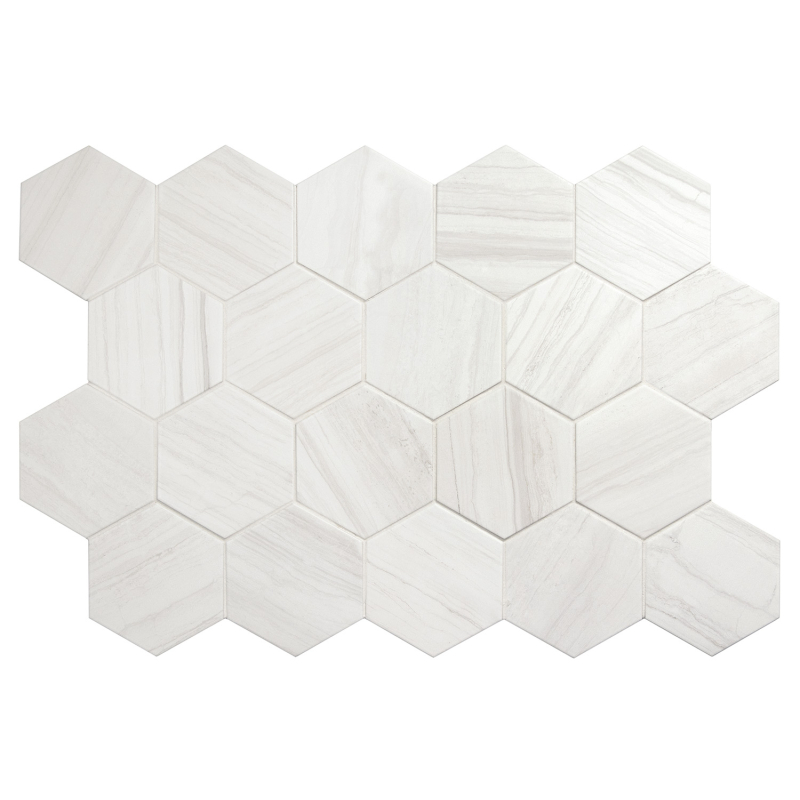 LITHOS WHITE HEXAGON MAT 11,6X10,1 (P.63239)