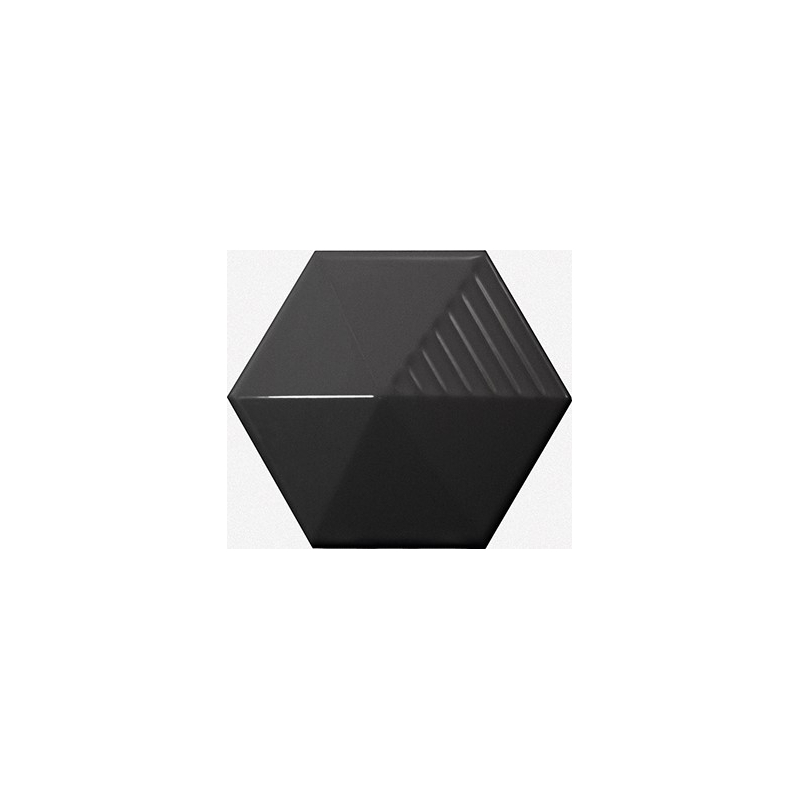 UMBRELLA BLACK HEXAGON POŁYSK 12,4X10,7 (P.63277)