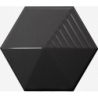 UMBRELLA BLACK HEXAGON POŁYSK 12,4X10,7 (P.63277)