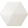 UMBRELLA WHITE HEXAGON MAT 12,4X10,7 (P.63299)