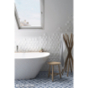 UMBRELLA WHITE HEXAGON MAT 12,4X10,7 (P.63299)