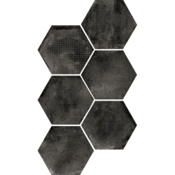 URBAN HEXAGON MELANGE DARK MAT 29,2X25,4 (P.64043)