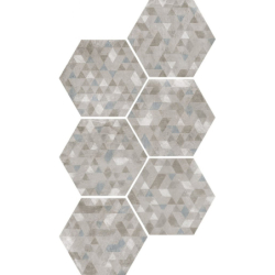 URBAN HEXAGON FOREST SILVER MAT 29,2X25,4 (P.64051)