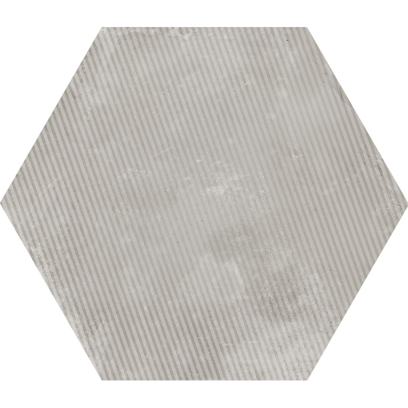 URBAN HEXAGON MELANGE SILVER MAT 29,2X25,4 (P.64059)