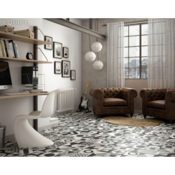 CAPRICE DECO PATCHWORK B&W MAT 20X20 (P.64247)
