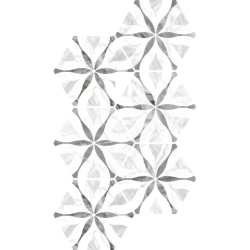 BARDIGLIO HEXAGON FLOWER MAT 17,5X20 (P.64607)