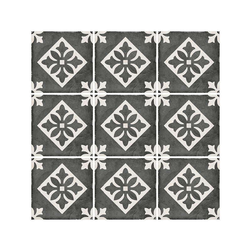 ART NOUVEAU PADUA BLACK MAT 20X20 (P.64677)