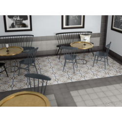 ART NOUVEAU CHARCOAL GREY MAT 20X20 (P.64689)