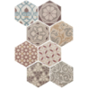 HEXATILE HARMONY COLOURS HEXAGON MAT 17,5X20 (P.64845)