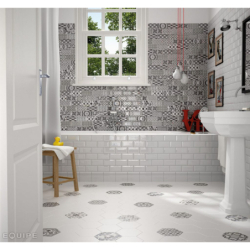 HEXATILE HARMONY B&W HEXAGON MAT 17,5X20 (P.64847)