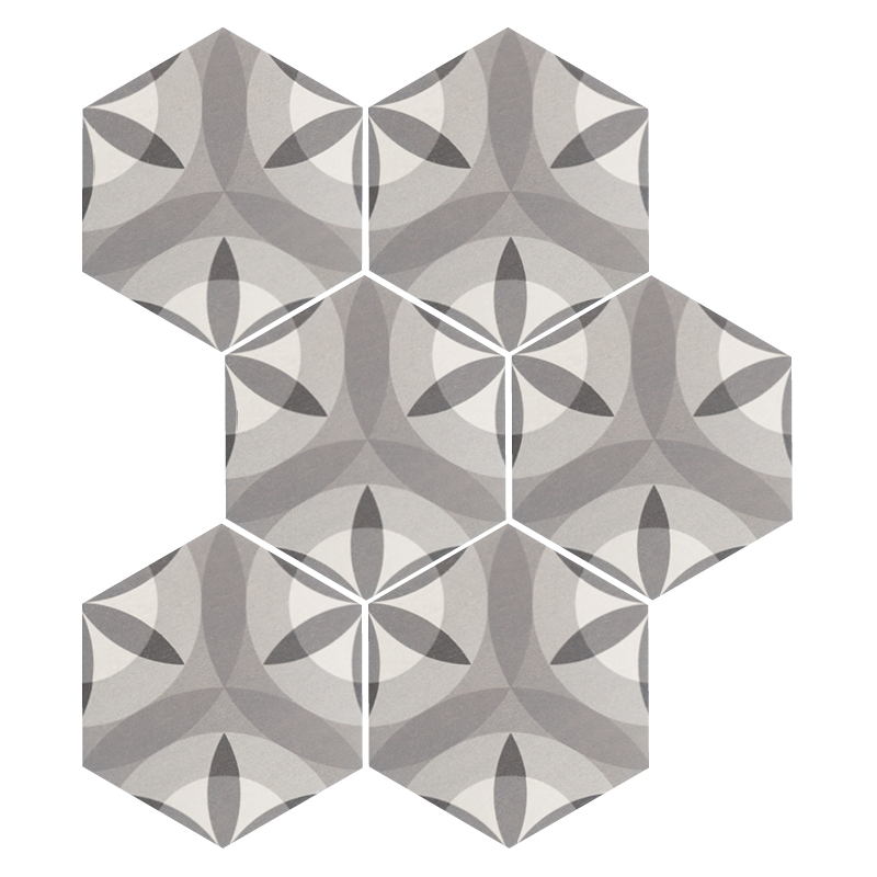 HEXATILE NATURE B&W HEXAGON MAT 17,5X20 (P.64849)