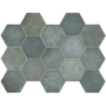 HERITAGE INDIGO HEXAGON MAT 17,5X20 (P.65065)