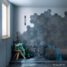 HERITAGE INDIGO HEXAGON MAT 17,5X20 (P.65065)