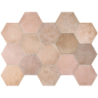 HERITAGE ROSE HEXAGON MAT 17,5X20 (P.65271)