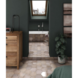 HERITAGE ROSE HEXAGON MAT 17,5X20 (P.65271)