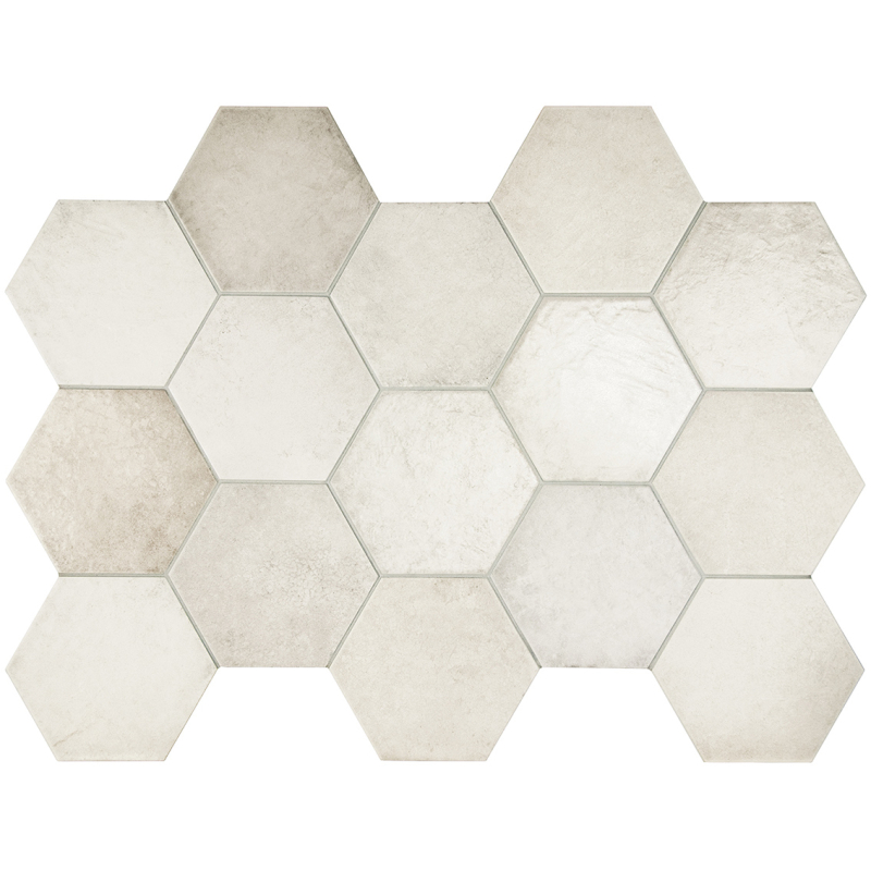 HERITAGE SNOW HEXAGON MAT 17,5X20 (P.65273)