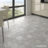 HERITAGE SNOW HEXAGON MAT 17,5X20 (P.65273)