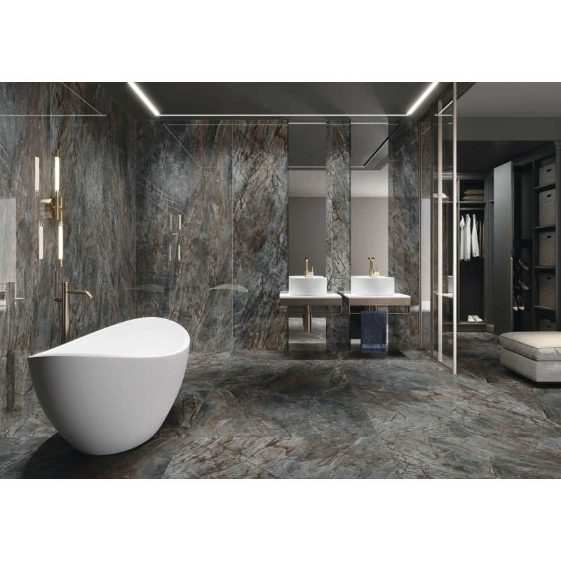 GRES BRAZILIAN QUARTZITE BLACK POLER 279,7x119,7x0,6 GAT.1 (P.65465)