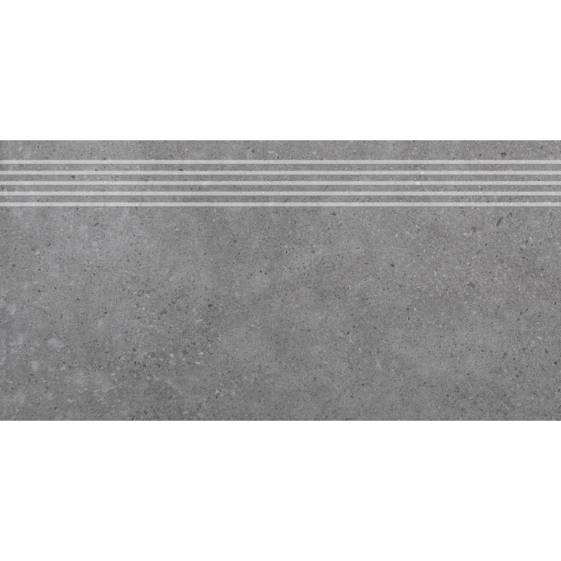 STOPNICA FREZOWANA NATURALNA GEOTEC 13 CIEMNOSZARY 59,7x29,7x0,8 GAT.1 (P.67749)