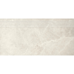 STOPNICA FREZOWANA PÓŁPOLER TIOGA 01 BIAŁY 59,7x29,7x0,85 GAT.1 (P.67785)