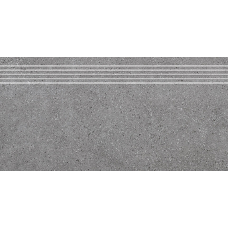 STOPNICA FREZOWANA PÓŁPOLER GEOTEC 13 CIEMNOSZARY 59,7x29,7x0,85 GAT.1 (P.67799)