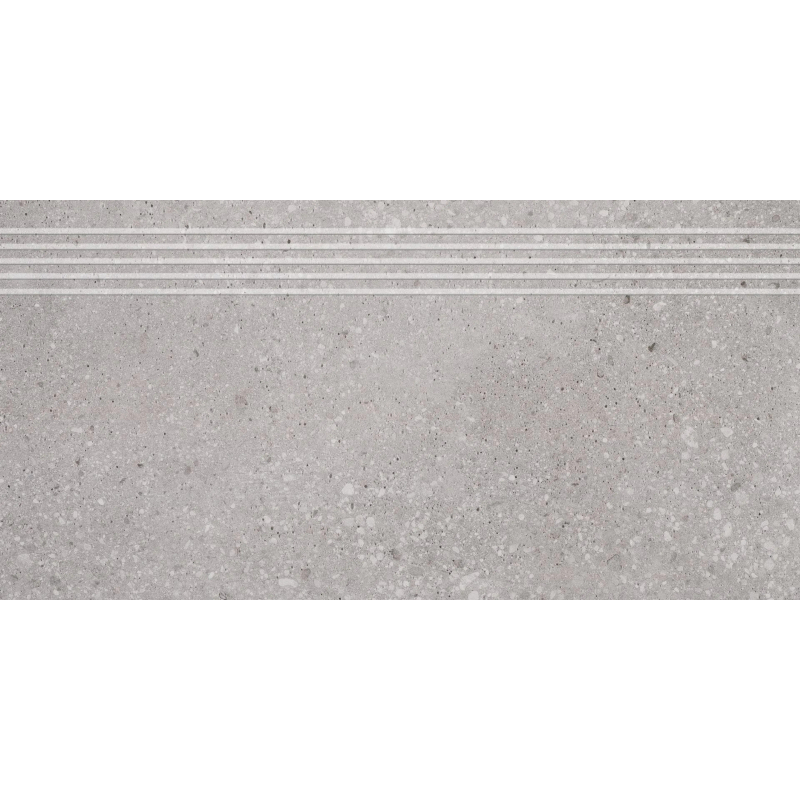 STOPNICA FREZOWANA PÓŁPOLER GEOTEC 12 SZARY 59,7x29,7x0,85 GAT.1 (P.67803)
