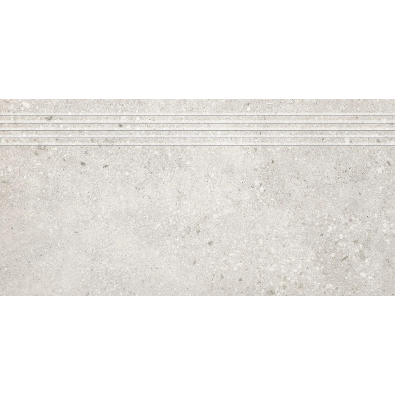 STOPNICA FREZOWANA PÓŁPOLER GEOTEC 10 JASNOSZARY 59,7x29,7x0,85 GAT.1 (P.67809)