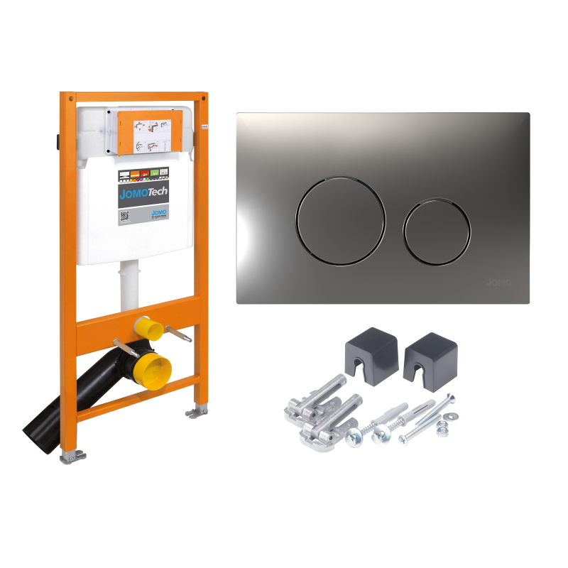 JOMOTech STELAŻ WC H-1120 + WSPORNIK + PRZYCISK SWITCH CHROM MATOWY WERIT 103-000000082/174-91102800-00