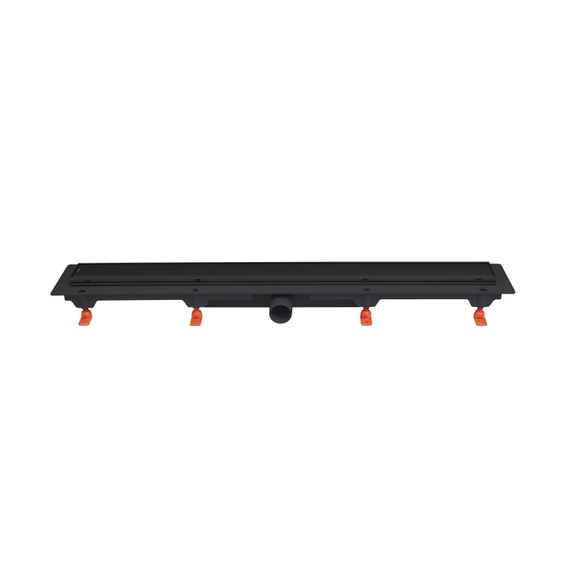 JOMOTech EXCLUSIVE 40 / ODPŁYW LINIOWY 750 MM / MASKOWNICA 2-STRONNA FLIS CZARNY MAT/ MATA USZCZELNIAJĄCA WERIT 175-30750400-38